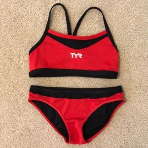 TYR 2 piece swim suit. reversible. Size S